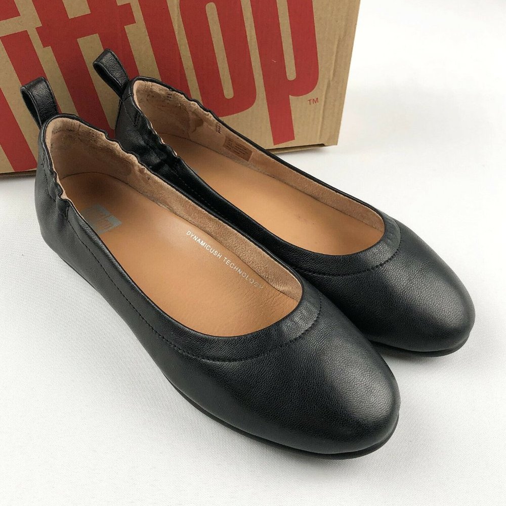 FitFlop Women's Shoe Allegro Soft Leather Ballet Flats